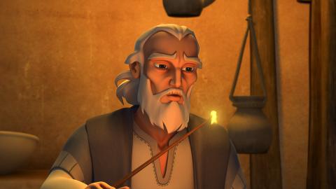 Ananias lights a lamp
