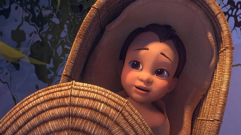 Baby Moses in the basket