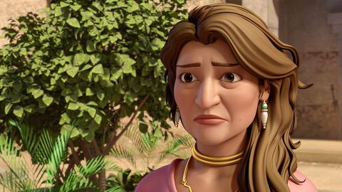 Bathsheba, the wife of Uriah the Hittite is looking