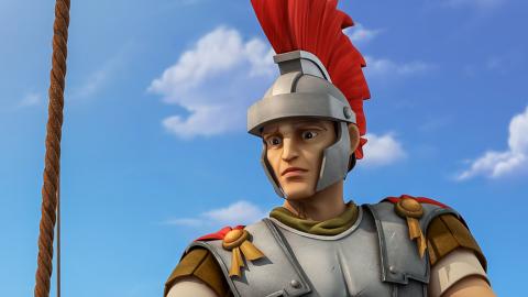 Captain Julius standing and looking at the viewer