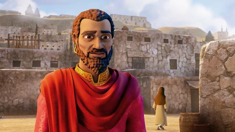 Ebed-Melech ,served King Zedekiah and pleaded for Jeremiah's safety is standing