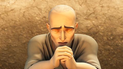 Job is praying
