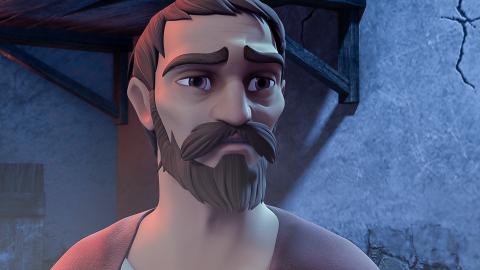 The Philippian jailer looking and watching