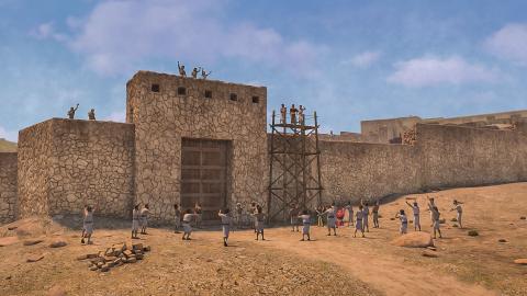 Jerusalem wall under construction