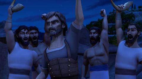 Gideon prepares the troops to battle the Midianites