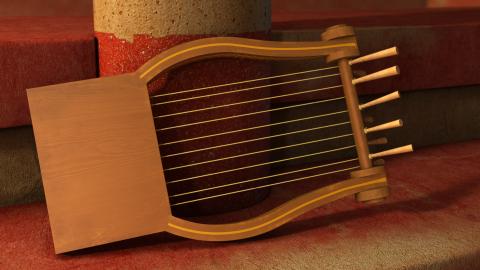 Kinnor, a musical instrument played by David for King Saul