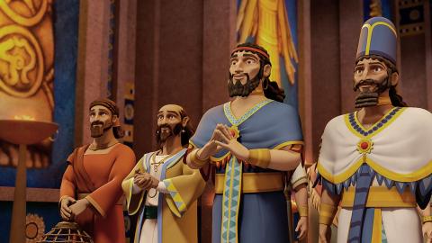 Magicians, astrologers, enchanters, and sorcerers , group of men, standing