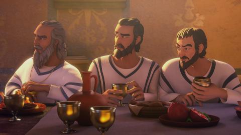The Pharisees listen to Jesus
