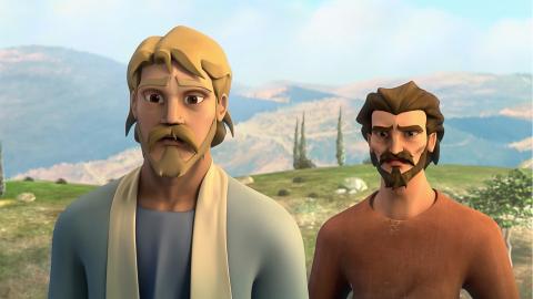 Philip standing with peter