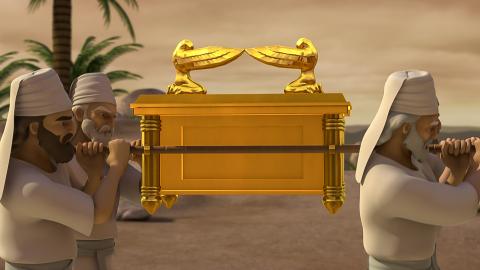 The Ark of the Covenant was carried by the priests