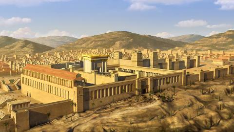 The temple located in Jerusalem