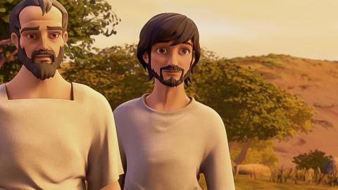 Timothy, a young believer, standing next to Paul
