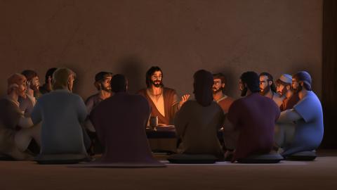 Jesus and His disciples at The Last Supper