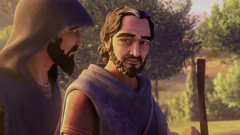 Cleopas and his traveling companion are talking as they travel back to Emmaus