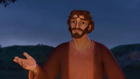 Matthew, the tax collector whom Jesus called to follow him, looks happy