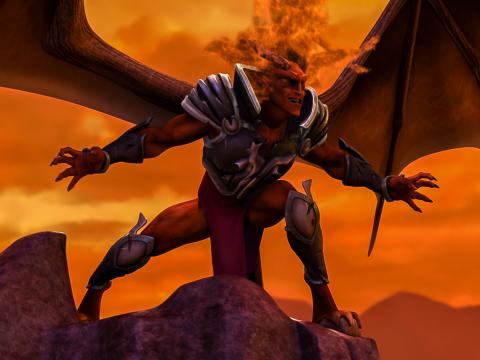 Satan gathering his minions for the final battle