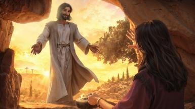 The resurrected Jesus appears to Mary Magdalene