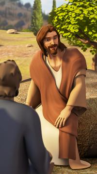 Jesus shares the parable