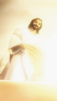 Jesus is on the throne , opening the book of life