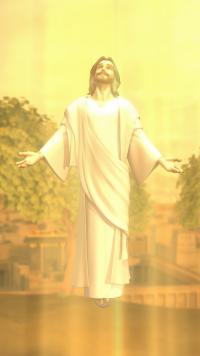 Jesus ascending to the heaven