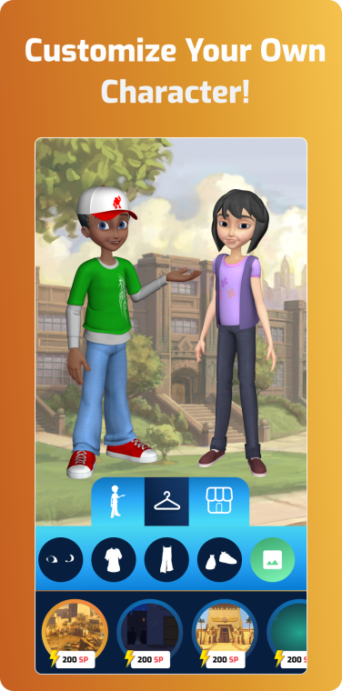 Superbook Bible App Customize Screen